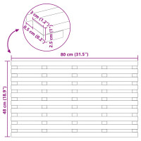 Produktbild för Badmatta Enfärgad Brun 80 x 48 x 2,5 cm Massivt Akaciaträ