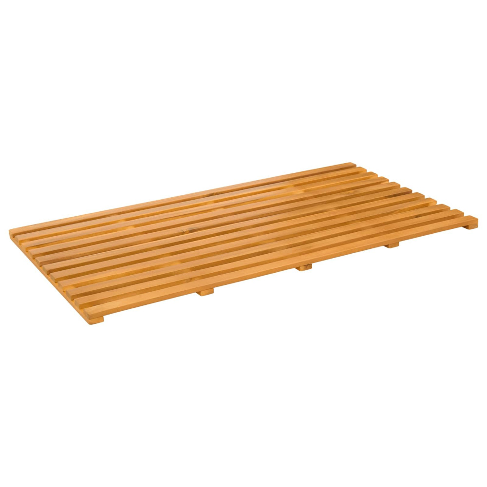 Produktbild för Badmatta Enfärgad Brun 100 x 53 x 2,5 cm trä