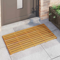 Produktbild för Badmatta Enfärgad Brun 100 x 53 x 2,5 cm trä