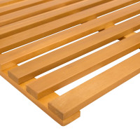 Produktbild för Badmatta Enfärgad Brun 100 x 53 x 2,5 cm trä