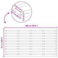 Produktbild för Badmatta Enfärgad Brun 100 x 53 x 2,5 cm trä