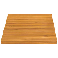 Produktbild för Badmatta Enfärgad Brun 59 x 40 cm Massivt Akaciaträ