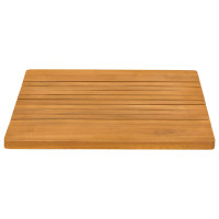 Produktbild för Badmatta Enfärgad Brun 52 x 50 cm Massivt Akaciaträ