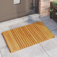 Produktbild för Badmatta Enfärgad Brun 81 x 50 cm Massivt Akaciaträ