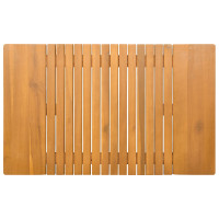 Produktbild för Badmatta Enfärgad Brun 81 x 50 cm Massivt Akaciaträ