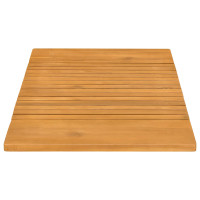 Produktbild för Badmatta Enfärgad Brun 81 x 50 cm Massivt Akaciaträ