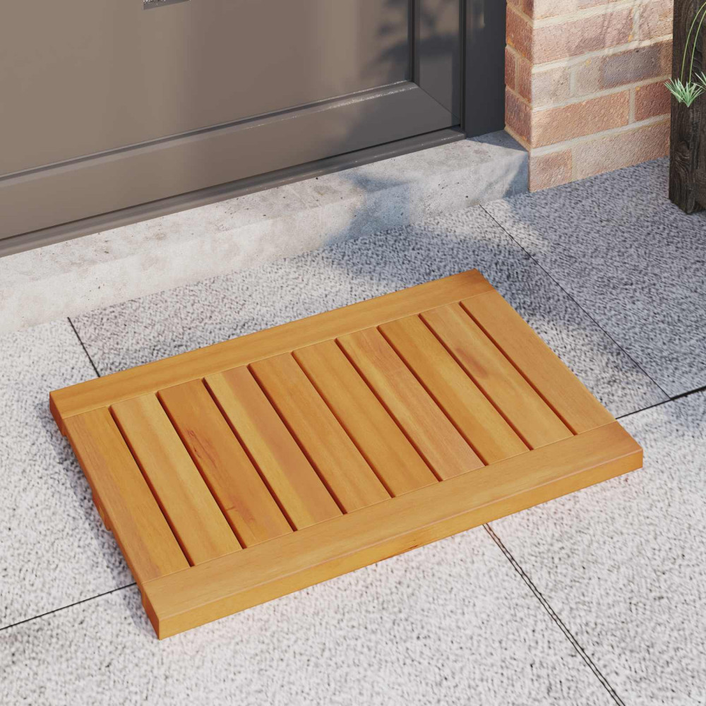 Produktbild för Badmatta Enfärgad Brun 60 x 40 cm trä