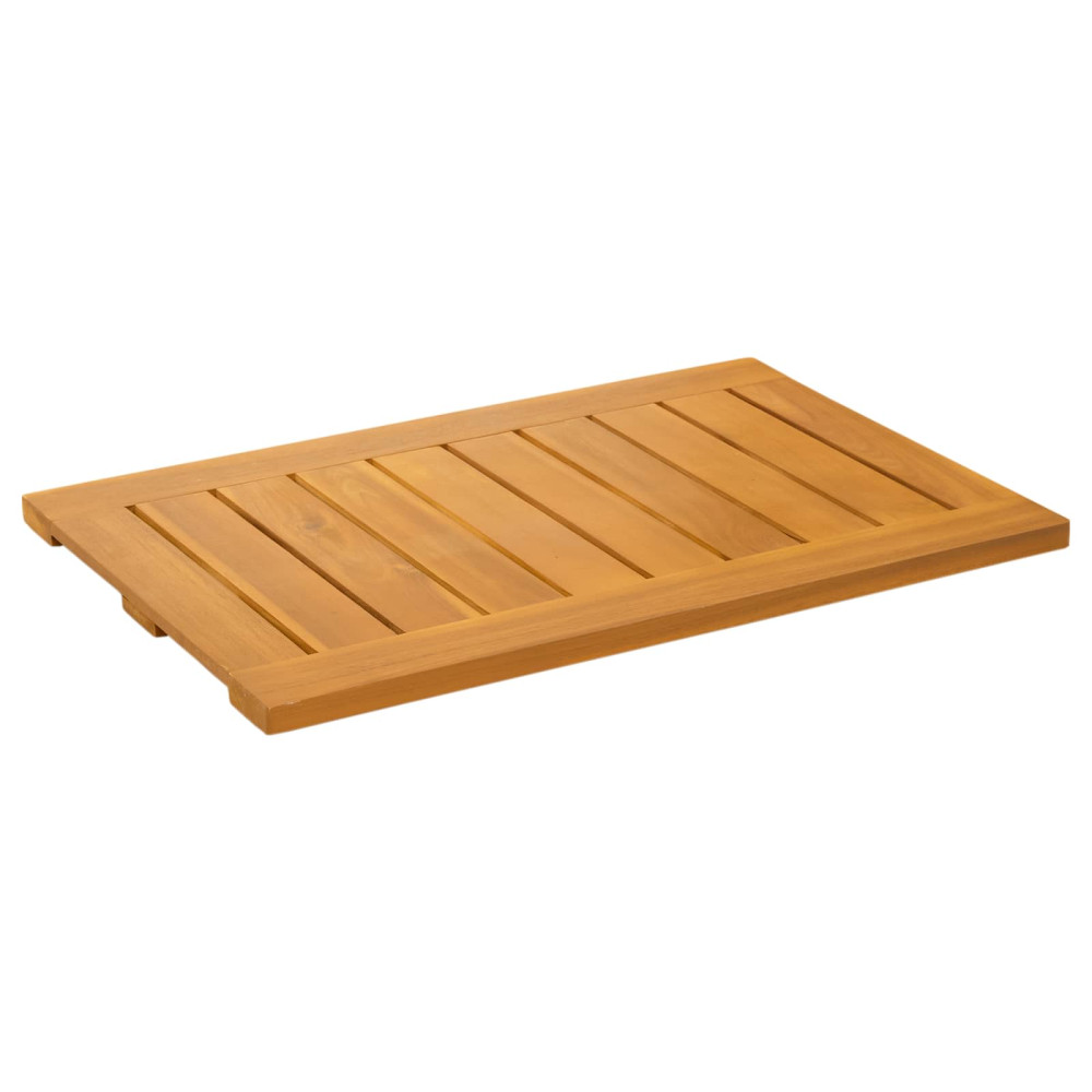 Produktbild för Badmatta Enfärgad Brun 60 x 40 cm trä