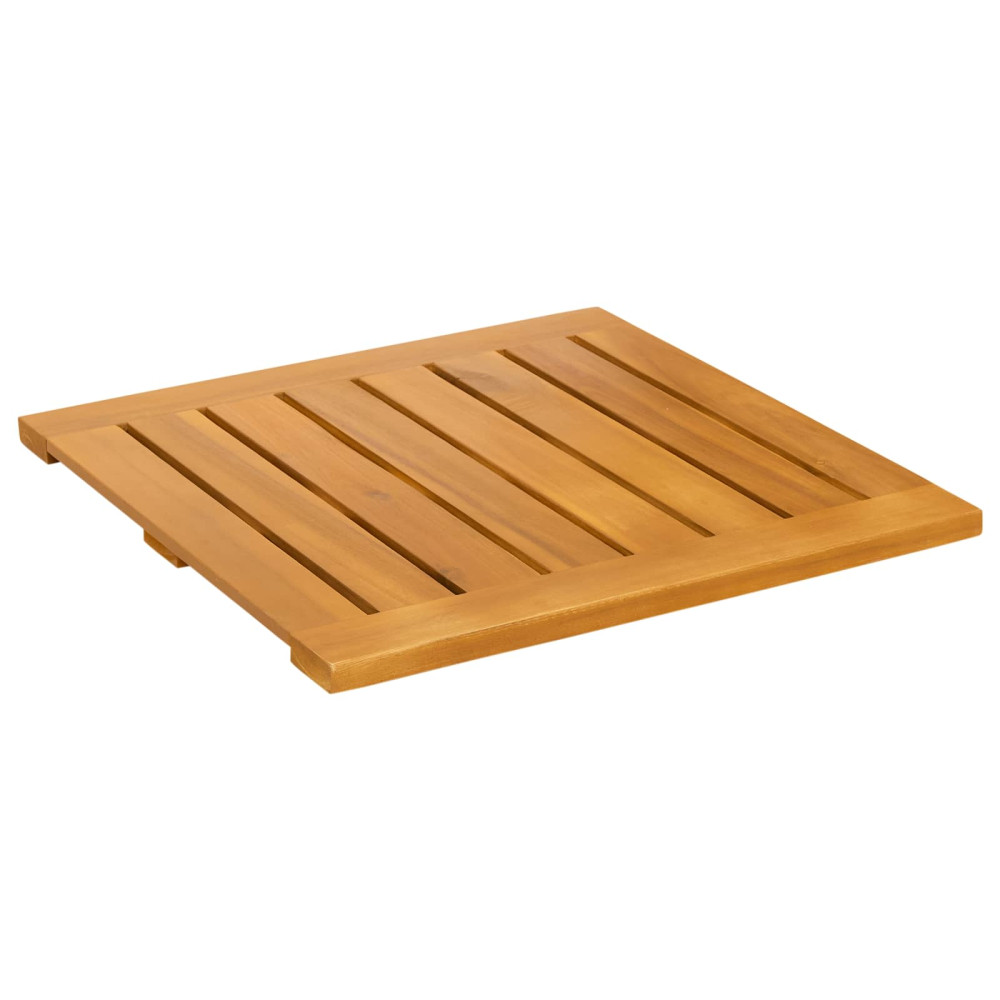 Produktbild för Badmatta Enfärgad Brun 50 x 50 cm trä