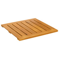 Produktbild för Badmatta Enfärgad Brun 50 x 50 cm trä