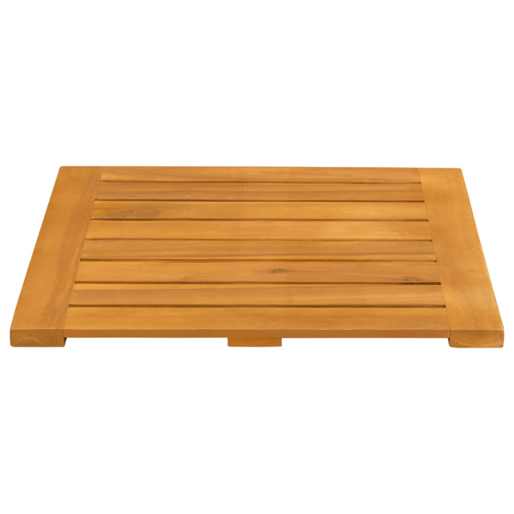 Produktbild för Badmatta Enfärgad Brun 50 x 50 cm trä