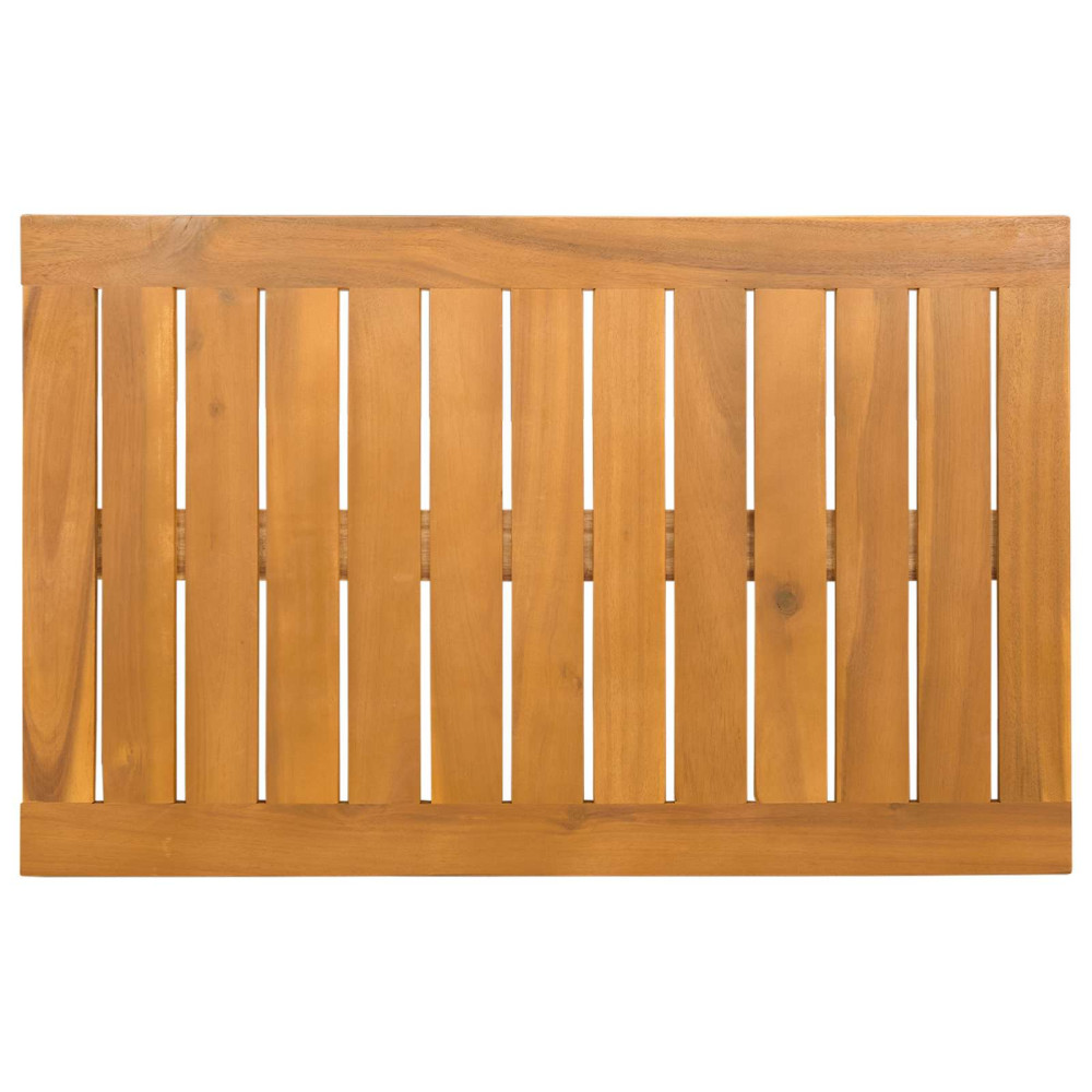 Produktbild för Badmatta Enfärgad Brun 80 x 50 cm Massivt Akaciaträ