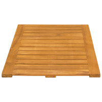 Produktbild för Badmatta Enfärgad Brun 80 x 50 cm Massivt Akaciaträ