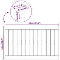 Produktbild för Badmatta Enfärgad Brun 80 x 50 cm Massivt Akaciaträ