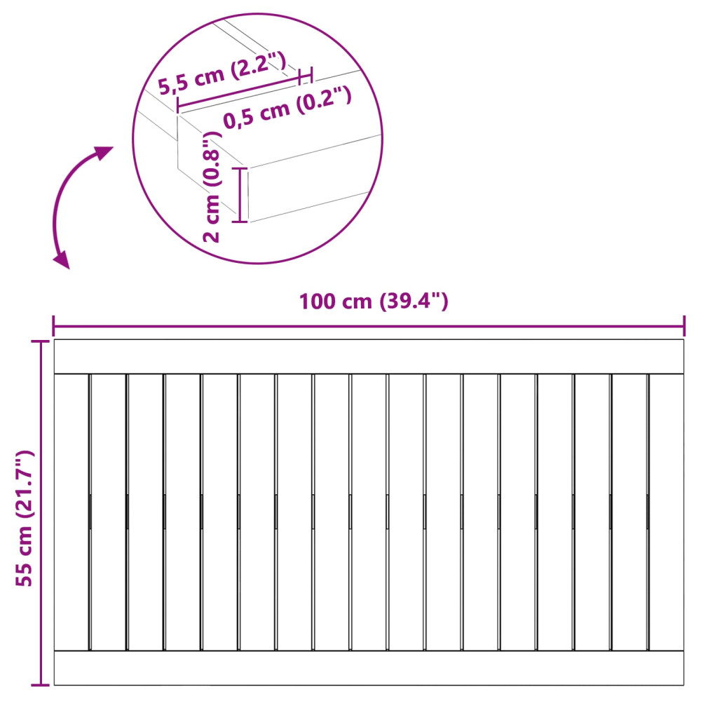 Produktbild för Badmatta Enfärgad Brun 100 x 55 cm trä