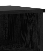 Produktbild för Sängskåp med låda Svart Ek 40 x 35 x 50 cm Konstruerat trä