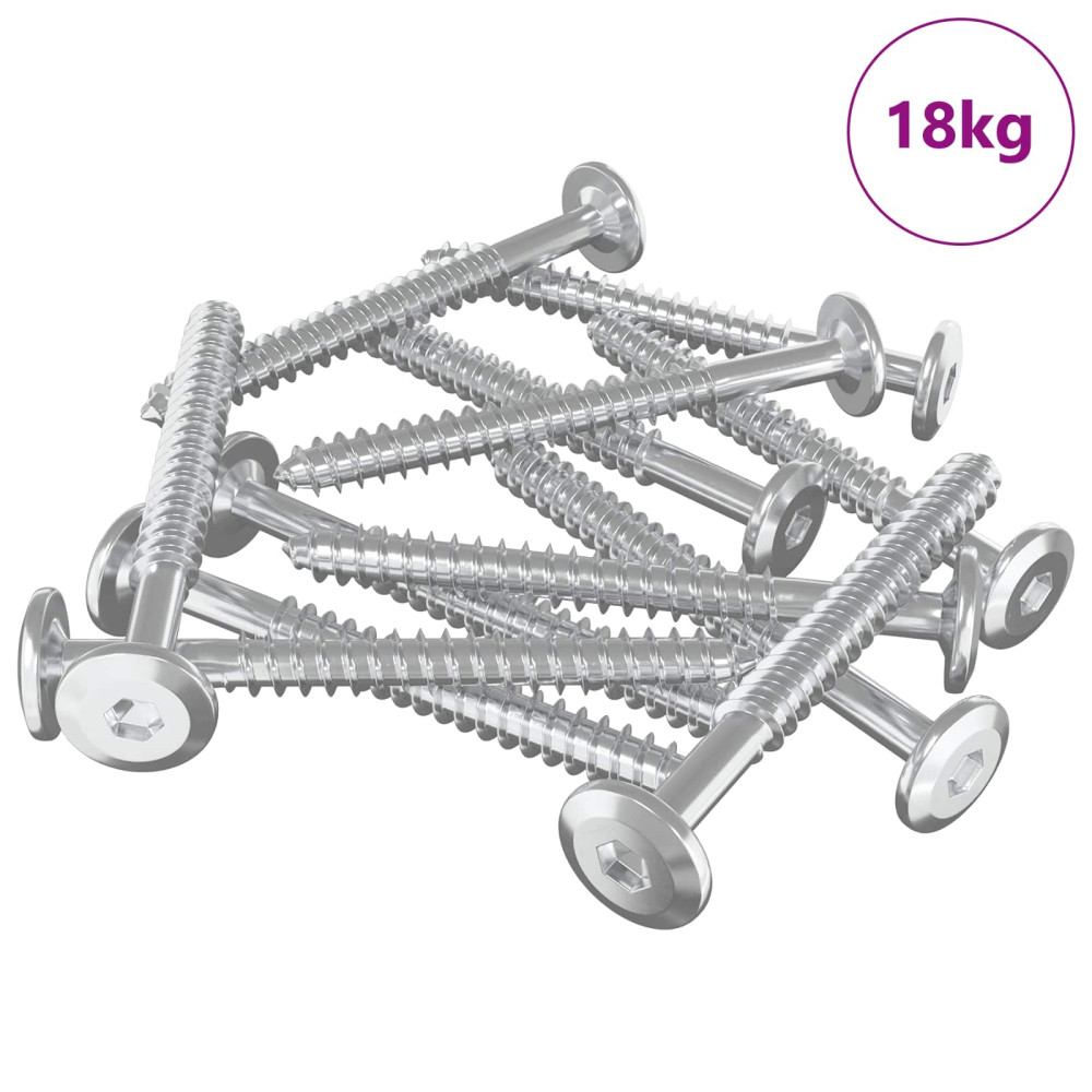 Produktbild för Träskruvar 1350 pcs Silver Stål