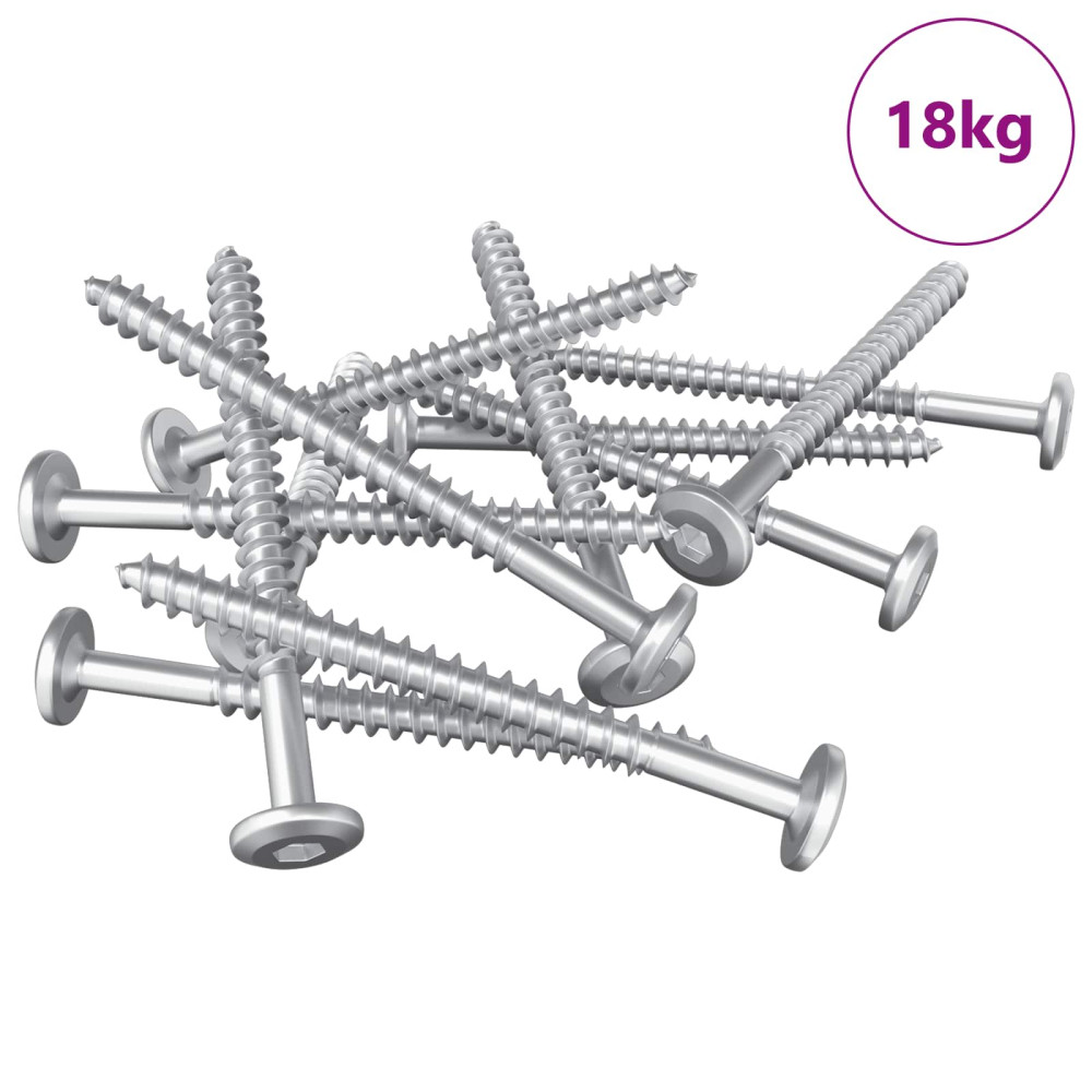 Produktbild för Träskruvar 1900 pcs Silver Stål