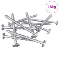 Produktbild för Träskruvar 1900 pcs Silver Stål