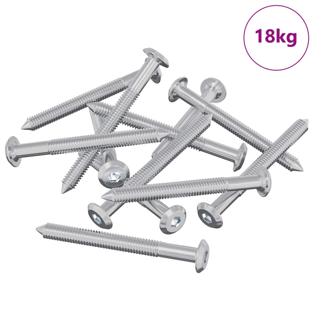 Produktbild för Möbelskruvar 1600 pcs Silver Stål