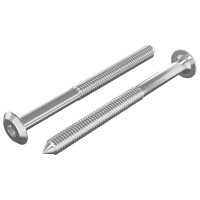 Produktbild för Möbelskruvar 2 pcs Silver M6 x 70 mm Stål