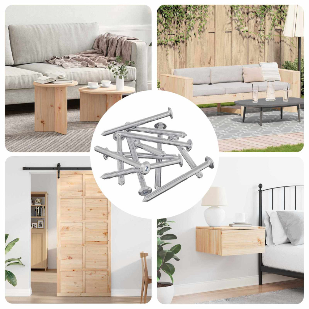 Produktbild för Möbelskruvar 1400 pcs Silver Stål