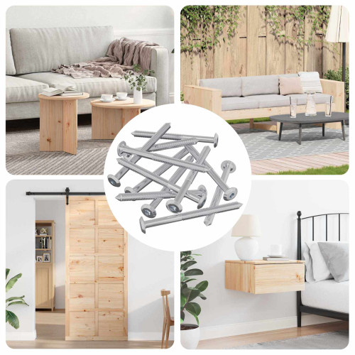 vidaXL Möbelskruvar 1200 pcs Silver Stål