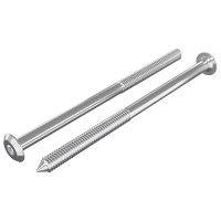 Produktbild för Möbelskruvar 2 pcs Silver M6 x 100 mm Stål