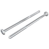 Produktbild för Möbelskruvar 2 pcs Silver M6 x 120 mm Stål