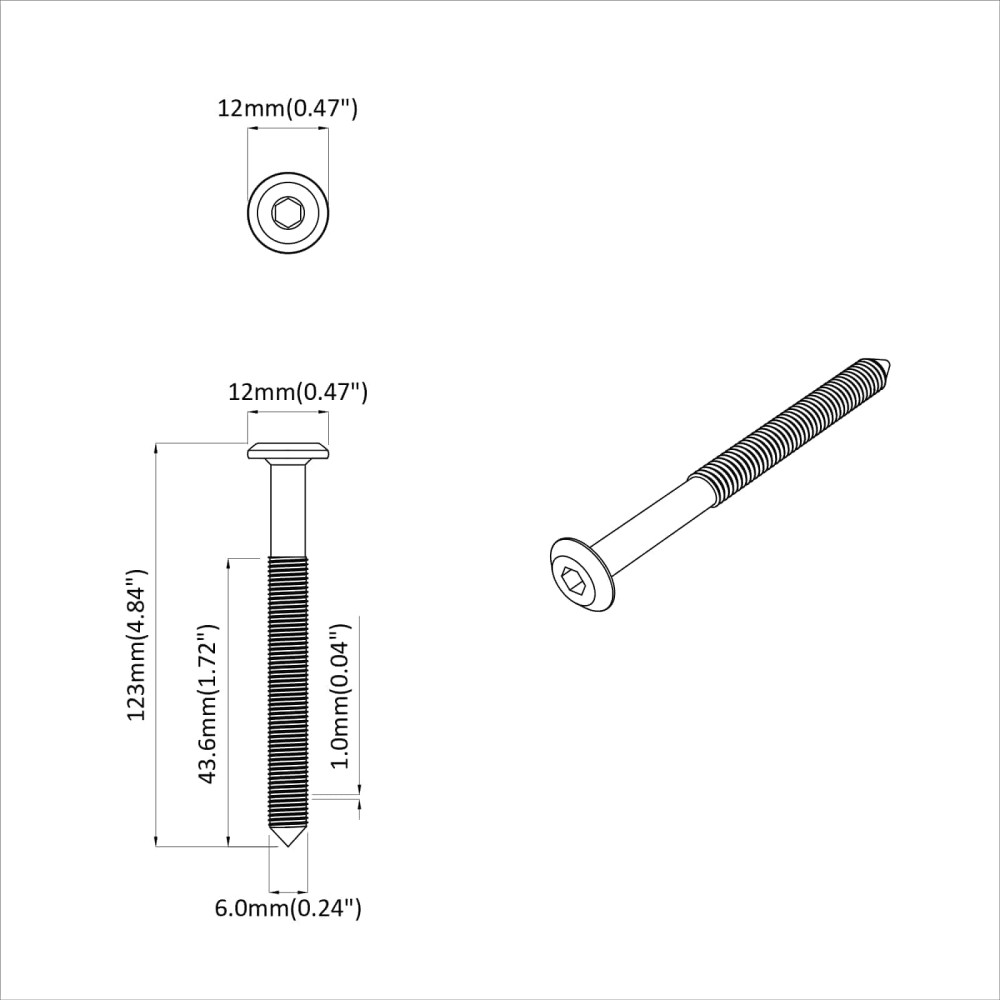 Produktbild för Möbelskruvar 800 pcs Silver Stål