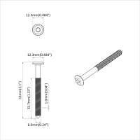 Produktbild för Skruv 1800 pcs Silver M6 x 50 mm Stål