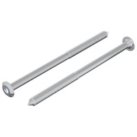 Produktbild för Skruv 2 pcs Silver M6 x 100 mm Stål