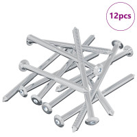 Produktbild för Skruv 12 pcs Silver M6 x 100 mm Stål