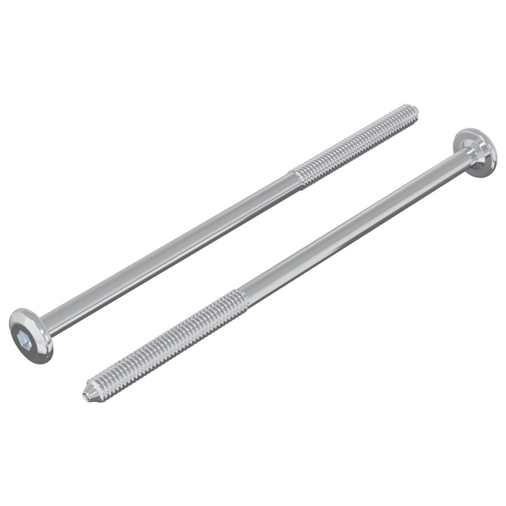 Produktbild för Skruv 2 pcs Silver M6 x 120 mm Stål