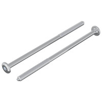 Produktbild för Skruv 2 pcs Silver M6 x 120 mm Stål
