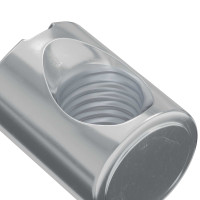 Produktbild för Fatmutter 2 pcs Silver M6 x 13 mm Järn