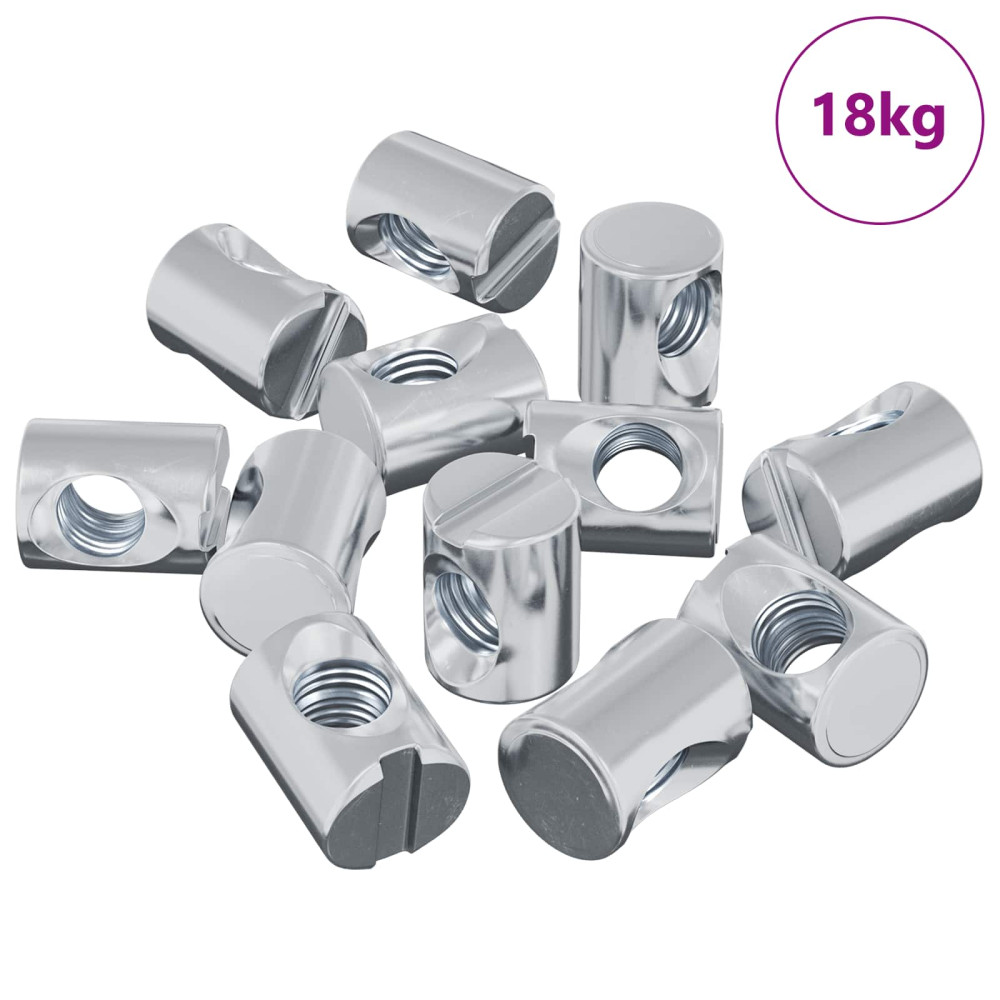 Produktbild för Fatmutter 3462 pcs Silver M6 x 13 mm Järn