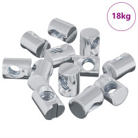 Produktbild för Fatmutter 3462 pcs Silver M6 x 13 mm Järn