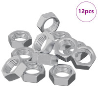 Produktbild för Sexkantig mutter 12 pcs Silver M6 Metall
