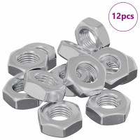 Produktbild för Sexkantig mutter 12 pcs Silver m8 Metall