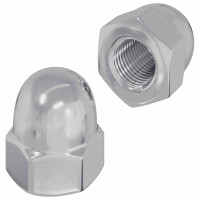 Produktbild för Sexkantiga ekollonnötter 2 pcs Silver m8 Metall