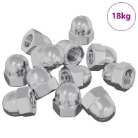 Produktbild för Sexkantiga ekollonnötter 3913 pcs Silver Metall