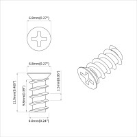 Produktbild för Skruv 10909 pcs Silver M6 x 12 mm Järn