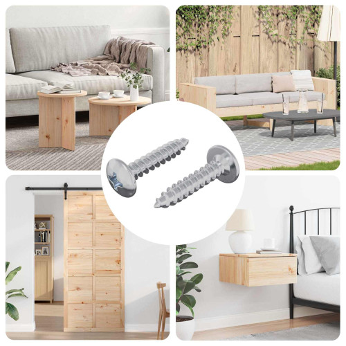 vidaXL Självgängande spik 2 pcs Zinkbelagd 4 x 20 mm Stål