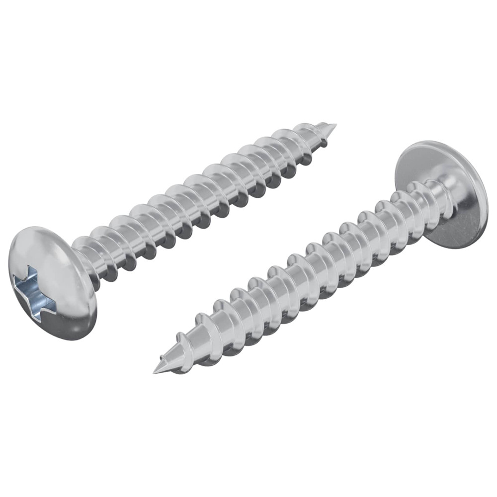 Produktbild för Träskruv 2 pcs Silver M4 x 28 mm Järn