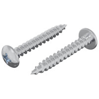 Produktbild för Träskruv 2 pcs Silver M4 x 28 mm Järn