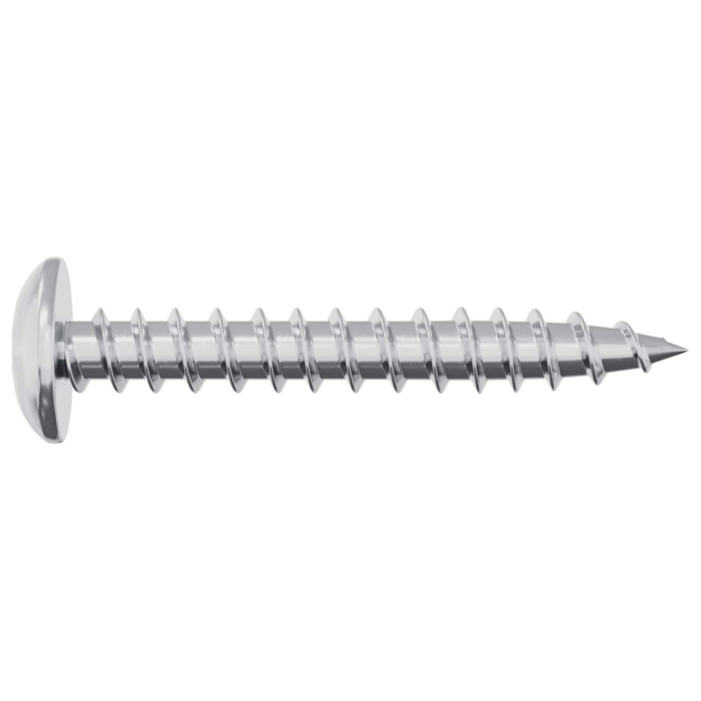 Produktbild för Träskruv 2 pcs Silver M4 x 28 mm Järn