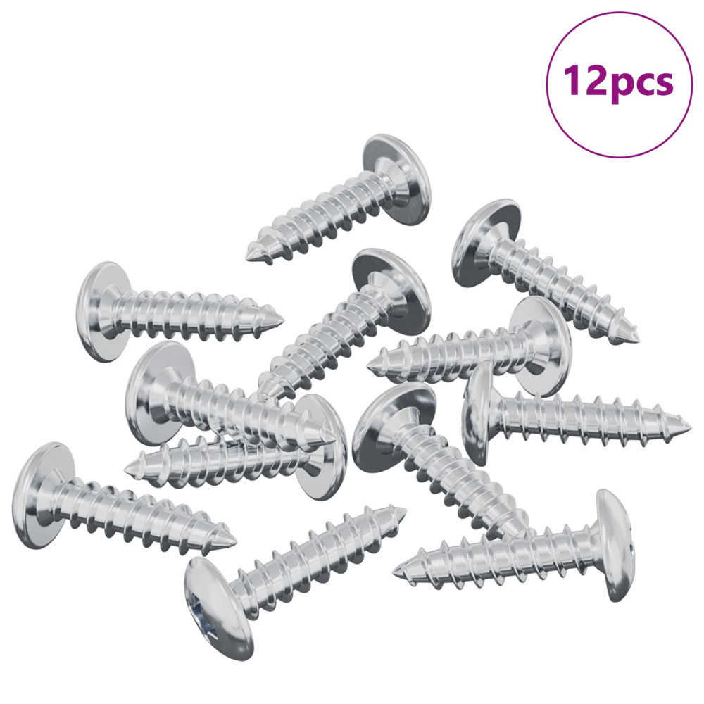 Produktbild för Skruv 12 pcs Silver M4 x 16 mm Stål