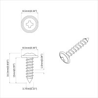 Produktbild för Skruv 12 pcs Silver M4 x 16 mm Stål