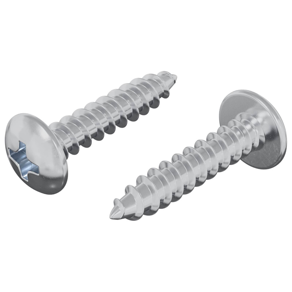 Produktbild för Träskruvar 2 pcs Silver M4 x 20 mm Stål
